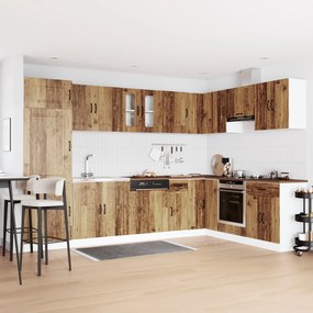 Armário de Cozinha vidaXL "Kalmar" com Duplos Fossos Madeira Velha Mad