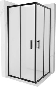 Mexen Rio cabine de duche quadrada 90 x 90 cm, gelo, preta - 860-090-090-70-30
