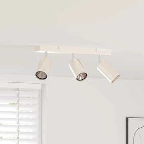 vidaXL Spotlight de Teto 3 Direções Ajustável Níquel Escovado GU10