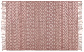 Tapete em lã rosa 160 x 230 cm ALUCRA Beliani