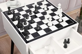 Mesa de Xadrez Chesso – Branco e Preto – 50x60x50 cm