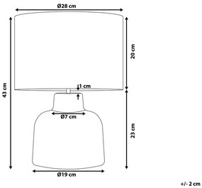 Candeeiro de mesa cinzento BHIMA Beliani