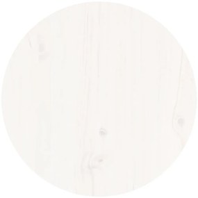 Mesa de centro Ø 40x60 cm madeira de pinho maciça branco