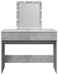 Toucador com LEDs 100x40x130 cm cinzento cimento