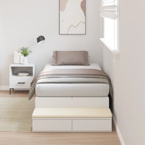 Estrutura de Cama de Armazenamento Branca 90x200 cm