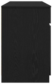 Mesa vidaXL Preta em Carvalho 140x49x76 cm em Madeira Engenharia