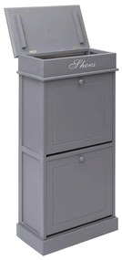 Sapateira 50x28x98 cm madeira de paulownia cinzento