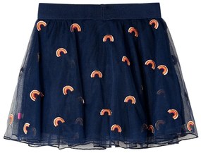 Saia para criança com tule azul-marinho 140