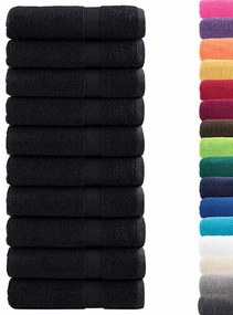 Toalhas de mão 50 pcs Preto 50 x 100 cm Algodão