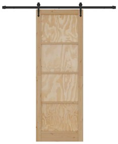 Porta de Correr vidaXL com Conjunto de Hardware 83x232 cm de Madeira S