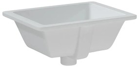Lavatório casa de banho retangular 39x30x18,5cm cerâmica branco