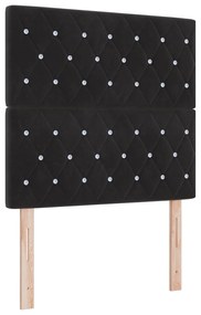 Camas Box Spring com Colchão vidaXL Preto 120x200 cm Veludo