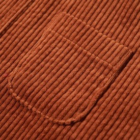 Vestido com peitilho para criança bombazina cor conhaque 104