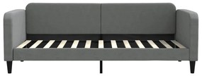 Sofá-cama c/ gavetão e gavetas 90x200 cm tecido cinzento-escuro