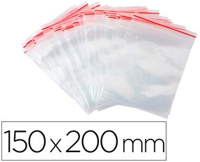 Bolsa Plástico Auto Selada Q-Connect 150x200 mm Pack de 100 Unidades