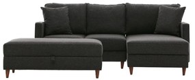Sofá de Canto Eva – Antracite – 210x82x195 cm