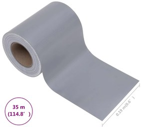 4 pcs painéis privacidade jardim 35x0,19m PVC cinza-claro fosco