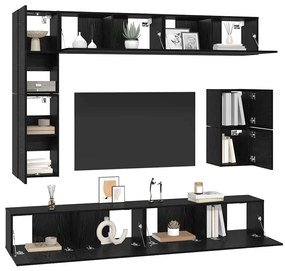 Conjunto de móvel de TV com prateleira Outros com armazenamento 8 pcs