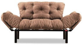 Sofá-Cama de 2 Lugares Nitta – Castanho Claro – 155x85x70 cm