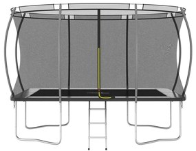 Conjunto de trampolim retangular 335x244x90 cm 150 kg