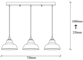 Chandelier Dilberay – Preto – 72 x 72 cm