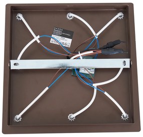 Plafond de design bronze com vidro bronze 9 luzes - Athens