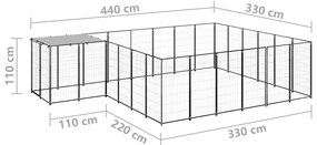 Canil 12,1 m² aço preto