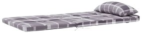 Almofadões cadeira adirondack 2 pcs tecido oxford xadrez cinza