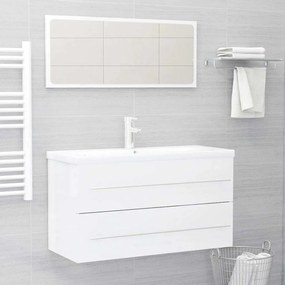 vidaXL 2 pcs conjunto de móveis de casa de banho contraplacado branco