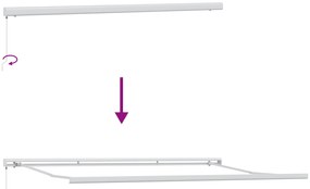 Toldo Retrátil Manual Branco 500x300 cm