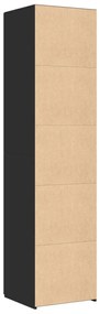 Armário alto 45x42,5x185 cm derivados de madeira preto