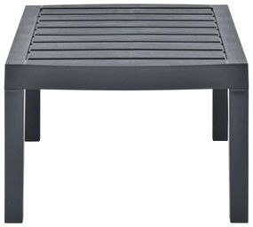 Mesa de jardim 78x55x38 cm plástico antracite