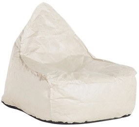 Pufe poltrona creme DROP Beliani