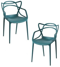 Pack 2 Cadeiras Korme - Verde-azulado