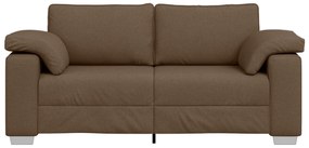 Sofá Loveseat Castanho 140 cm Tecido