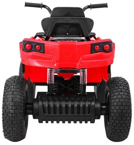Moto 4 elétrica para crianças 12V ATV AIR, Rodas de AR, assento couro ecológico Vermelha