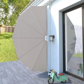 Toldo lateral dobrável para terraço 200 cm creme
