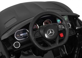Carro elétrico para Crianças 12V Mercedes Benz GT, Rodas Espuma EVA, Assento couro ecológico Preto