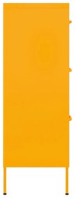 Armário com gavetas aço 80x35x101,5 cm amarelo mostarda