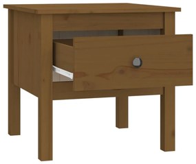 Mesas de apoio 2 pcs 50x50x49 cm pinho maciço castanho mel