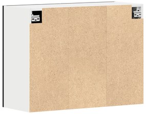 Armário Suspenso Preta de Carvalho vidaXL - 80x31x60 cm - Feito de mad