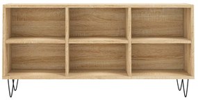 Armário de TV 103,5x30x50 cm derivados madeira carvalho sonoma