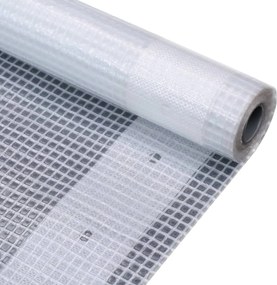 vidaXL Lona em tecido imitação de gaze 260 g/m² 1,5x10 m branco