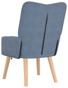 Cadeira Relaxante vidaXL em Tecido Azul de Corduroy