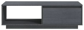 Mesa de centro 110x50x33,5 cm madeira de pinho maciça cinzento