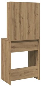 Toucador com luzes LED 60x40x140 cm cor carvalho artisiano