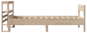 Cama sem colchão 90x200 cm madeira de pinho maciça