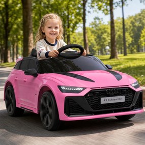 Carro Elétrico Audi RS 6 Avant GT para Crianças 12V com Comando 2,4 G Motor Duplo Arranque Suave e Suspensão