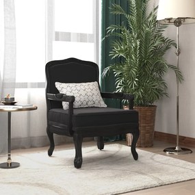 344477 vidaXL Cadeirão 64x64x90 cm veludo preto