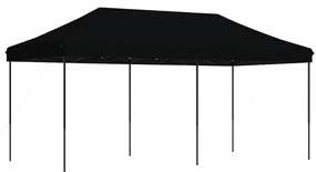 Tenda para festas pop-up dobrável 580x292x315 cm preto